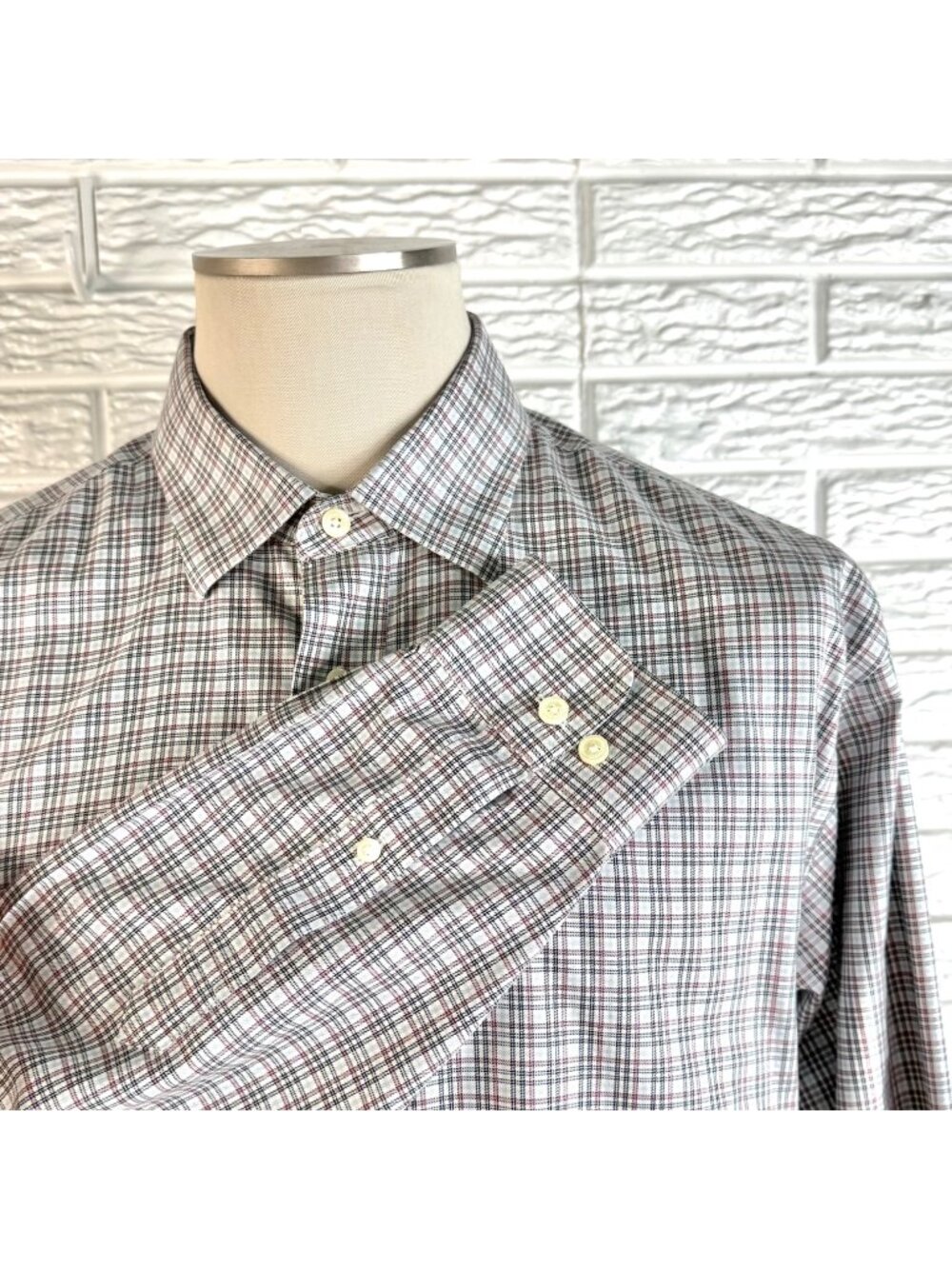 Brooks Brothers Mens Plaid Long Sleeve Button Up Shirt Size Large